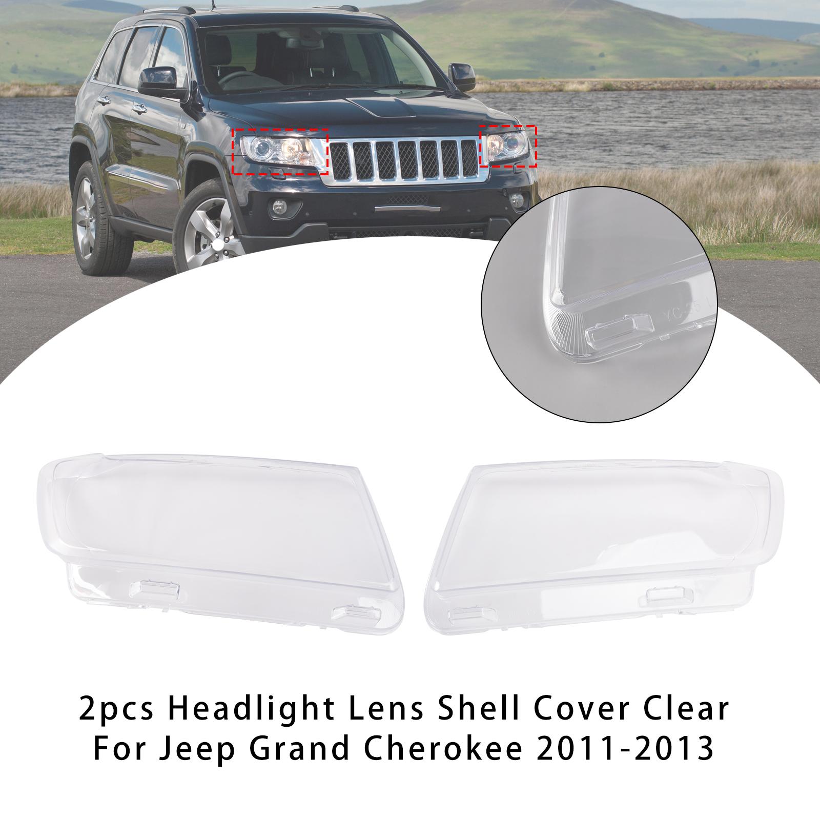 

2 шт. Прозрачная крышка корпуса линзы фары для Jeep Grand Cherokee 2011-2013