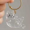 Cat Key Ring Pet Hair Keychain Cartoon Dog Cat Wool Keychain Storage Charm For DIY Gift Hair Storage Feature In Cat Dog Design