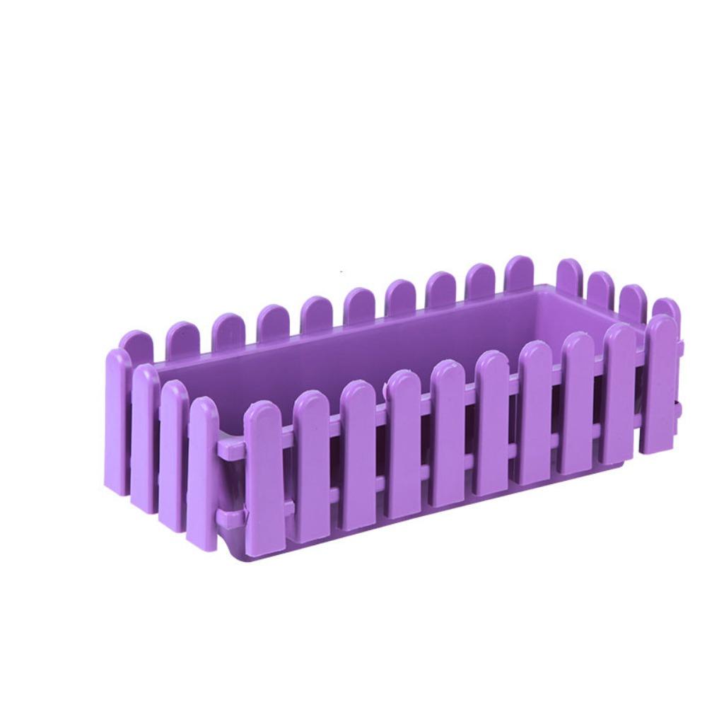 Rectangular Garden Fence Strip Fence Basin Durable Vegetable Slot Extra Home