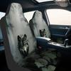 2pcs Wolf & Forest Animal-Themed Car Seat Covers Fit For Most Vehicles, Heavy-Duty Machine-Washable Protectors With All-Season U