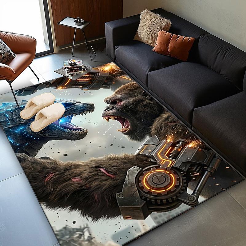 Giant Monster Rampage Area Rug Suitable for Indoor And Outdoor,Carpets for Kitchens, Homes, Offices, Living Rooms,Home Decor,Christmas Gift