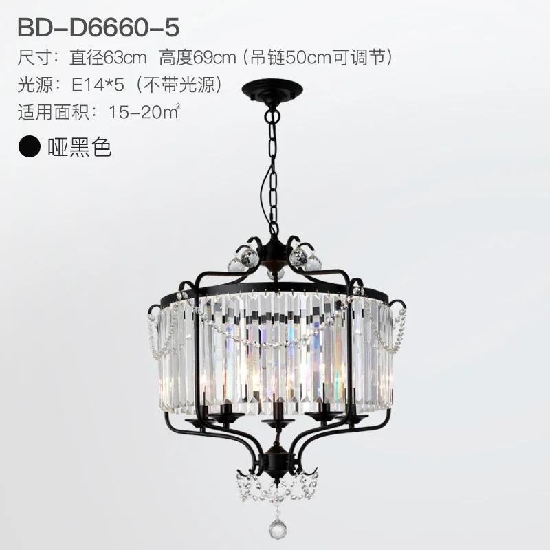 Modern Luxury E14 Gold Black Iron Crystal Glass Led Chandelier Lighting Fixtures for Loft Staircase Living Room Bathroom Lamp