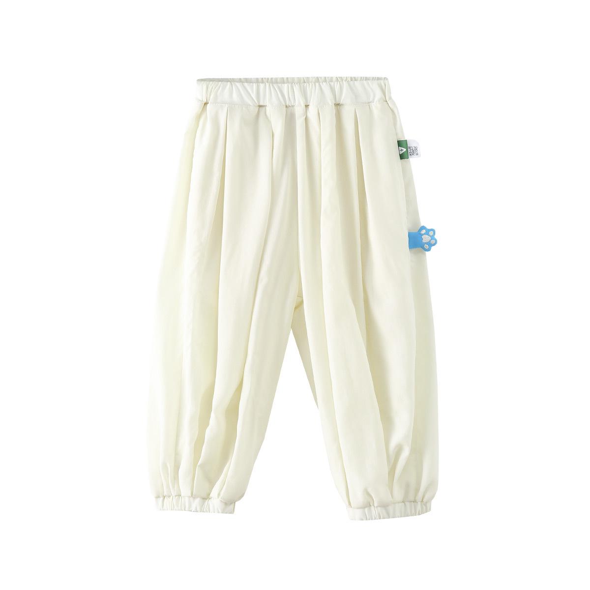 

Детские дышащие летние брюки из тенселя с защитой от комаров 2025 - Детские повседневные однотонные 100 cm