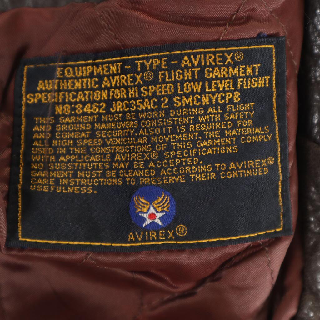 AVIREX 90s Old leather jacket S Brown Blouson Men's Used