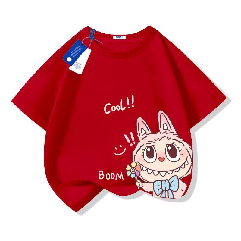 Kawaii LABUBU Anime 3D-Druck Cartoon Anime Kinder T-Shirt Sommer Kurzarm T-Shirt Mädchen Junge T-Shirt Tops
