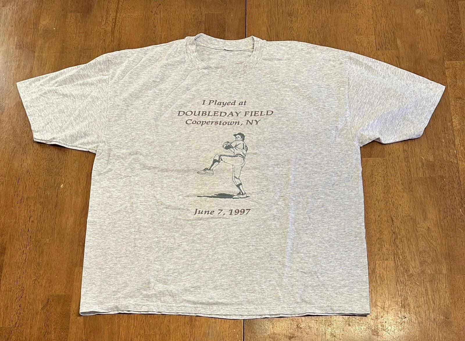 Vintage Doubleday Field Cooperstown NY T Shirt XL 1997 Baseball 90s S
