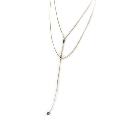 [N8211] - Designer-Halskette 'Scarlett' schwarz golden