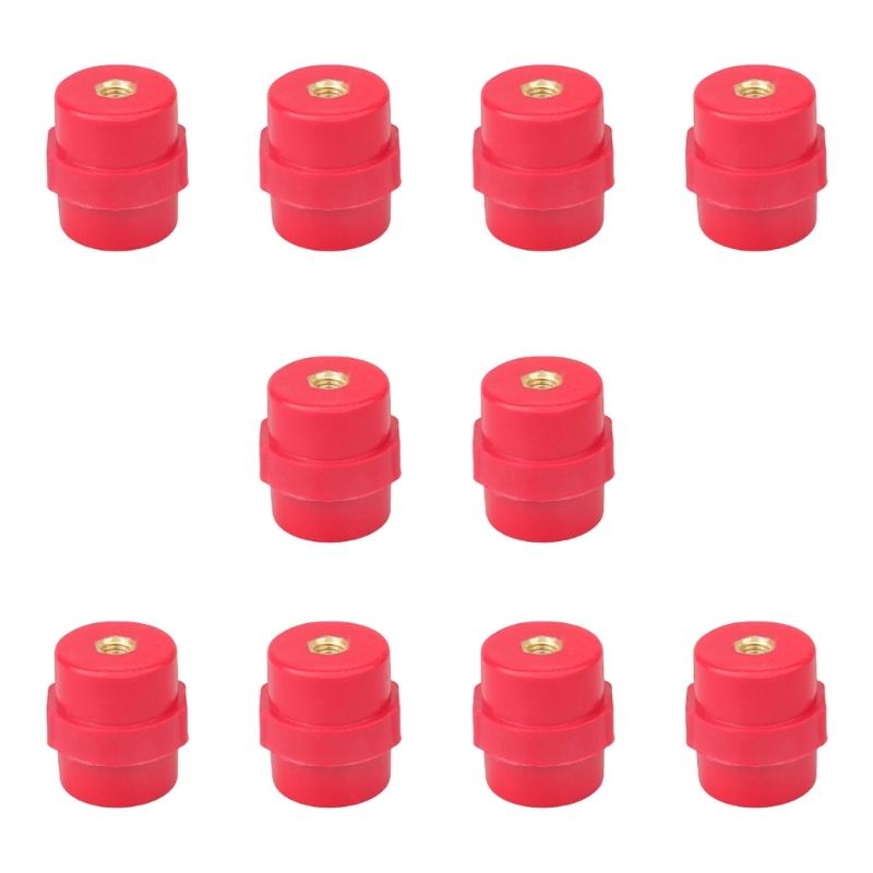 10Pcs 8mm High Low Voltages Insulation Column High Strength Busbar Insulator Supporter Polyester Standoff Insulators