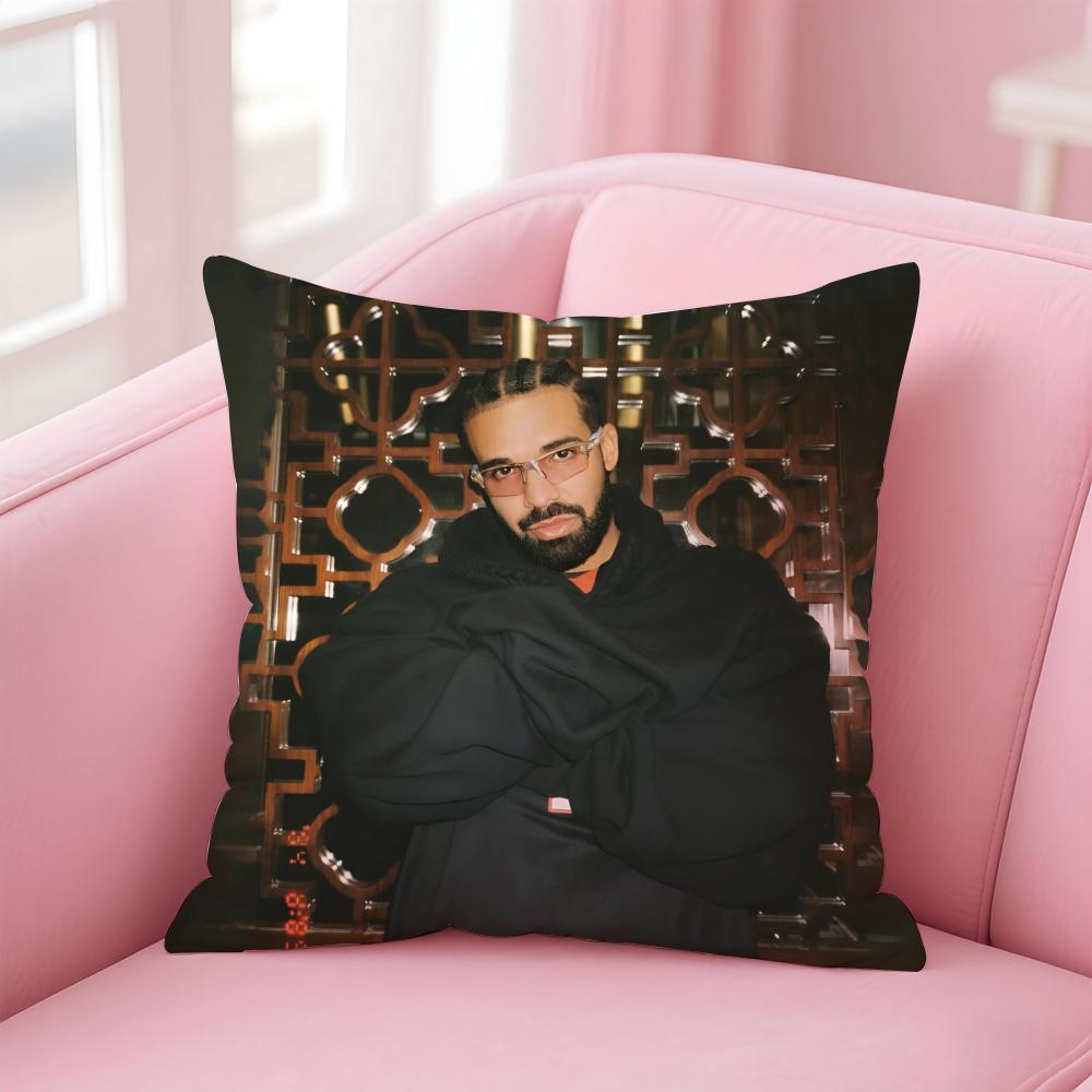 

Hot Cool Singer DDrake Cushion Cover Pillowcase Short Plush Invisible zipper Room Sofa Cushion Cover 30X30cm