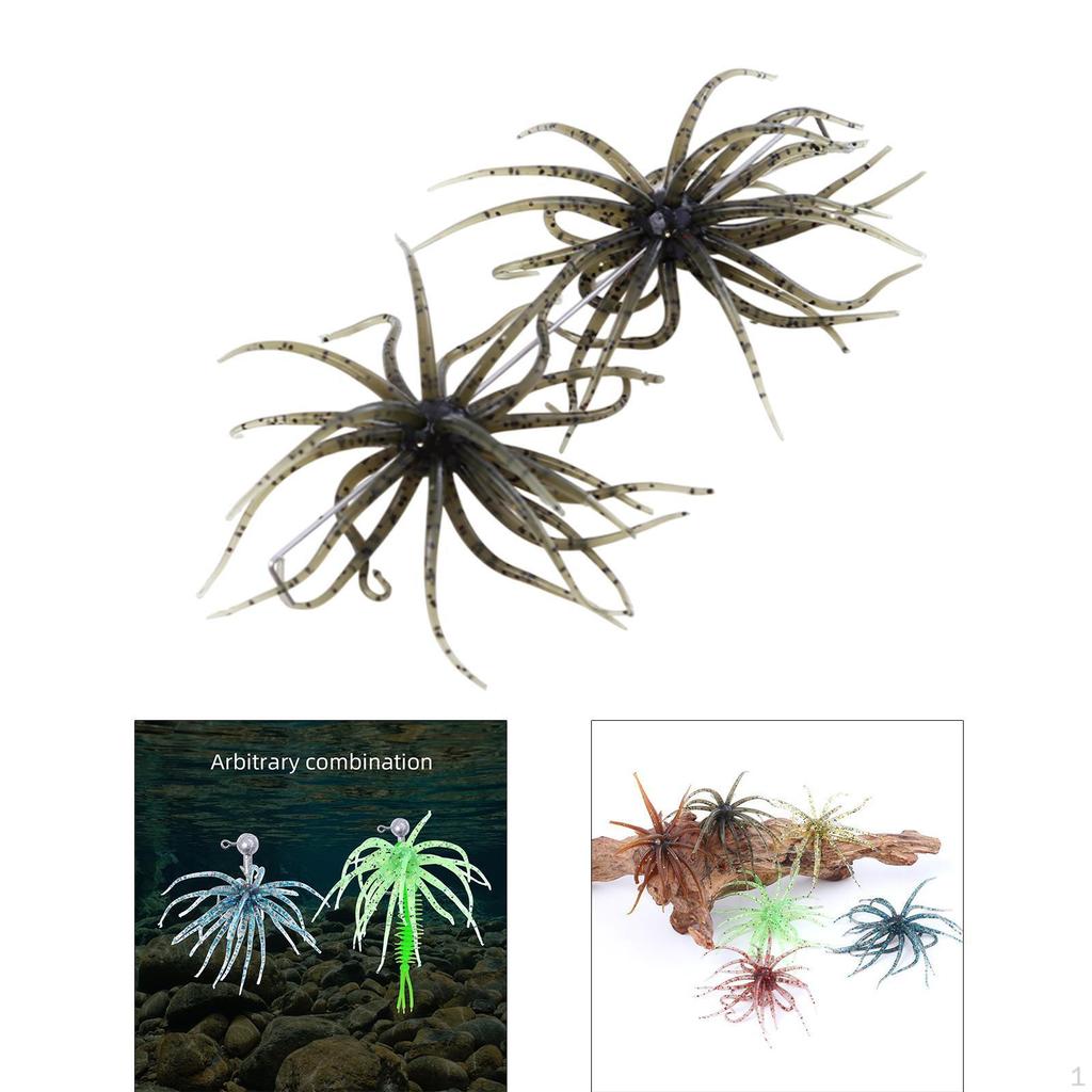 2 Pieces Fishing Lures Lure with Hooks Swimbait for Walleye Bluegill Sunfish Crappie