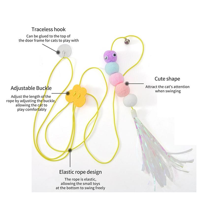 Interaktives Katzenspielzeug zum Aufhängen, Simulations-Katzenspielzeug, lustiges selbsthey, interaktives Spielzeug für Kätzchen, zum Spielen, Teaser, Zauberstab, Spielzeug, Katzenzubehör
