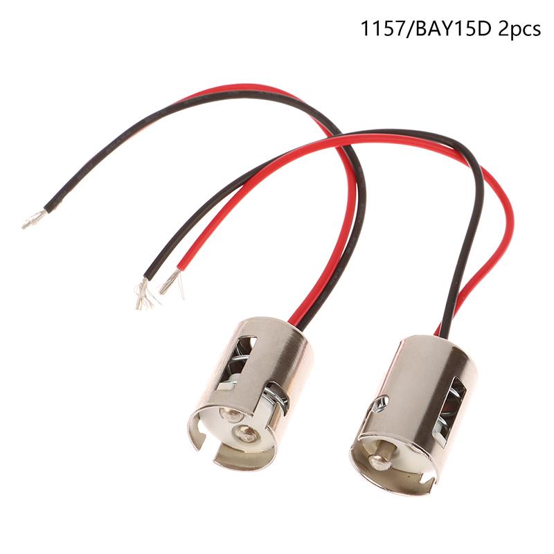 2 stk LED Lys Hunnkontakt 1156 Ba15S P21W 1157 Bay15D P21/5W Adapter Base Kobling LED Lampe Adapter Holder
