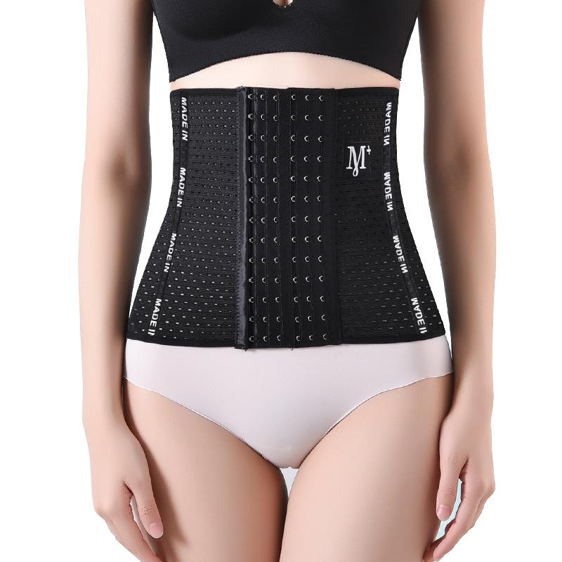 Kvinner Midje Cinchers Dame Korsett Shaper Band Body Building Front Spenne Tre Breasted Shaper