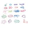 100pcs Paper Clips Multipurpose Cute Exquisite Colored Plating Reusable Metal Paperclips for Office 