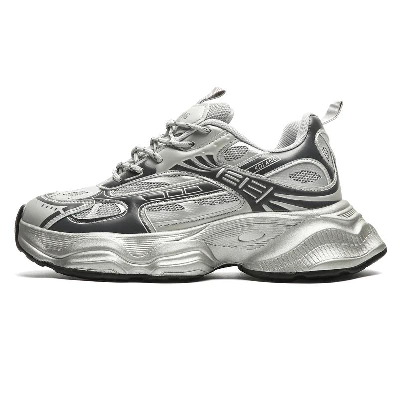 

Кожаная спортивная обувь повседневная обувь для мужчин модная обувь для платья tenis de hombre мокасины tenis caballero дизайнерские кроссовки 36 серебряный