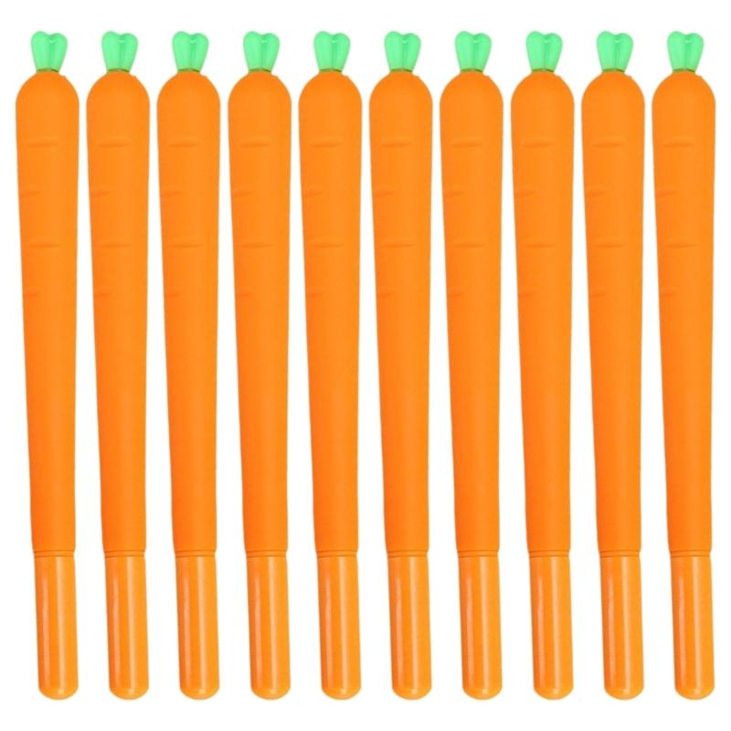 

10x/Set Gel Pen 0.5mm Neutral Pen Carrot Gel Ink Pen Signature Pen Stationery Pen Office School Supplies for Writing 1