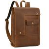 Genuine Leather Double Shoulder Backpack Bag Men Women Vintage Leather Backpackbag 15 16 Inch Laptop Bag Crazy Horse Leather