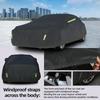 For MG ZS EV ZX ZST VS 2017-2024 Car Cover Waterproof UV Protection All Weather Dustproof Snow Rain Cover 190T Polyester