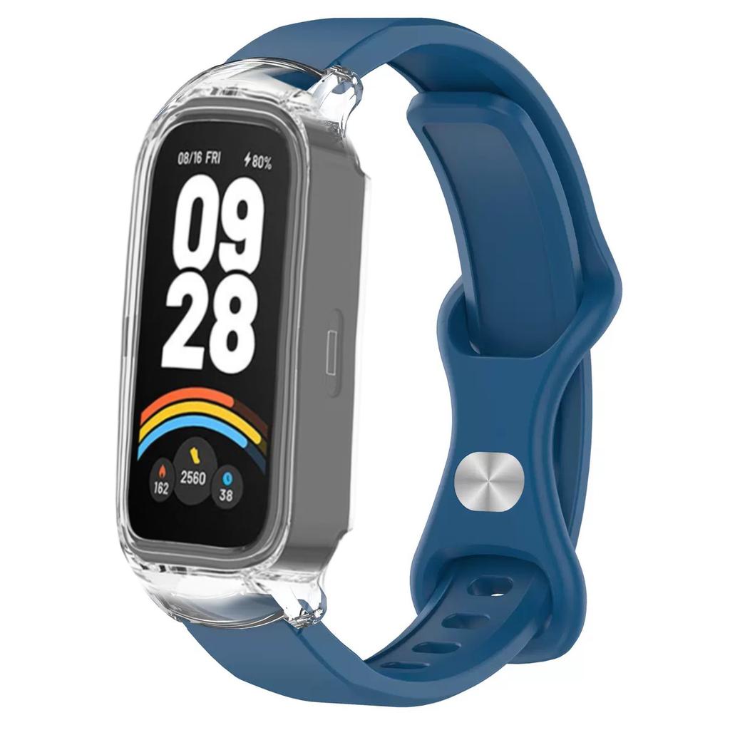 Case+Straps for Xiaomi mi band 9 8 active smar twatch correa accessories Silicone bracelet+Protective PC Cover for Redmi band 3