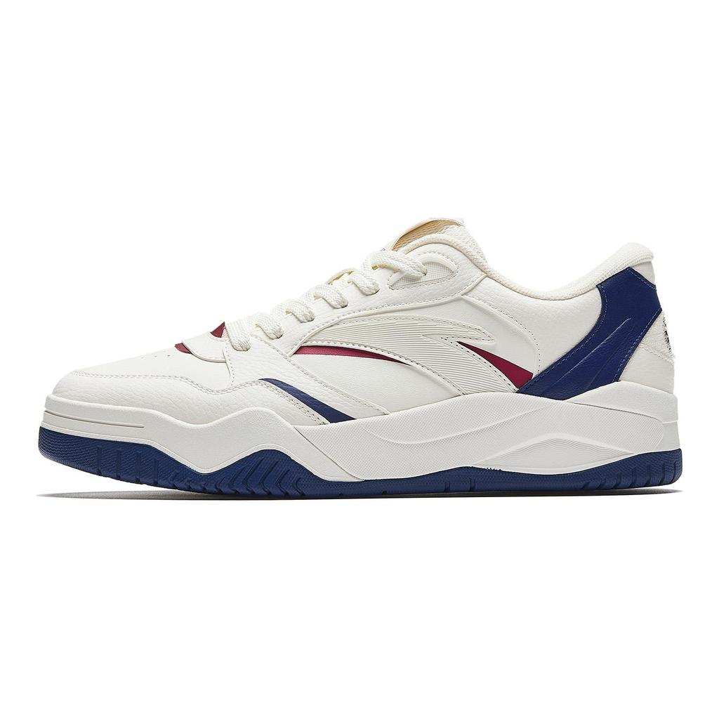 Anta 4 Slip Resistant, Abrasion Resistant, Lightweight, Height Increasing Low top Skateboard Shoes Men's Blue White Red 912618005-1