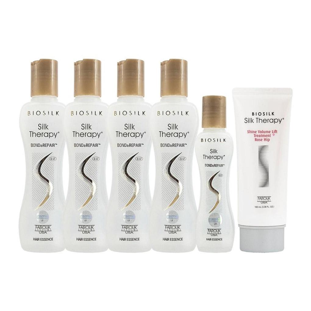 Silk Therapy Bond & Repair Hair Essence 130 x 4 + 60 + Treatment 100 Silk Therapy 4ea+60ea+Treatment100ea