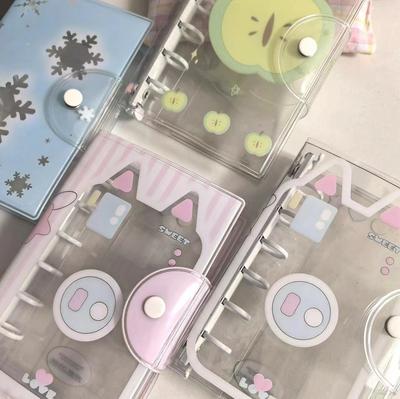 A7 Candy Cute Snowflake Green Apple Colored Binder Cover Journal Sketchbook Accessories Diary Office Supplies