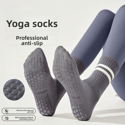 Damen Frühling und Herbst Pilates Yoga Reine Baumwolle Silikon Rutschfest Schweißabsorption Atmungsaktiv Kniestrümpfe