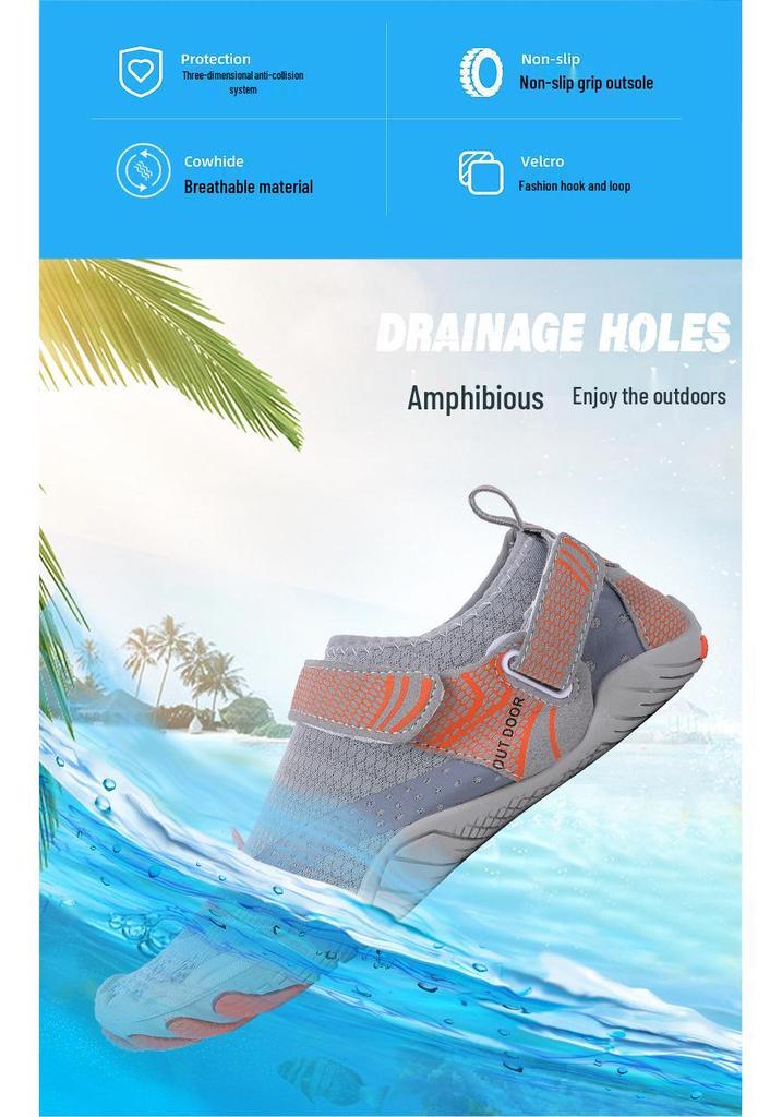 Schnelltrocknende rutschfeste Wasserschuhe - Atmungsaktive Fünf-Finger-Schuhe für Outdoor-Schnorcheln & Strand