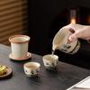 Dunhuang Ru Kiln Portable Ceramic Travel Tea Set