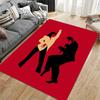 Retro Dance Silhouette Carpet suitable as a non-slip mat for the living room or bedroom sofa