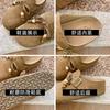 Boken Shoes Women's Retro Doll Head Casual Women's Shoes 2025 Autumn New One-pedal Lazy Soft Leather Soft-soled Single Shoes