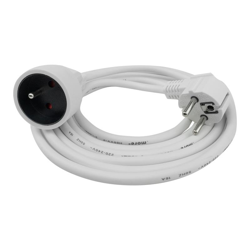 Extension Cord 1 Socket 1.5m With/without 3x1.0mm2 White