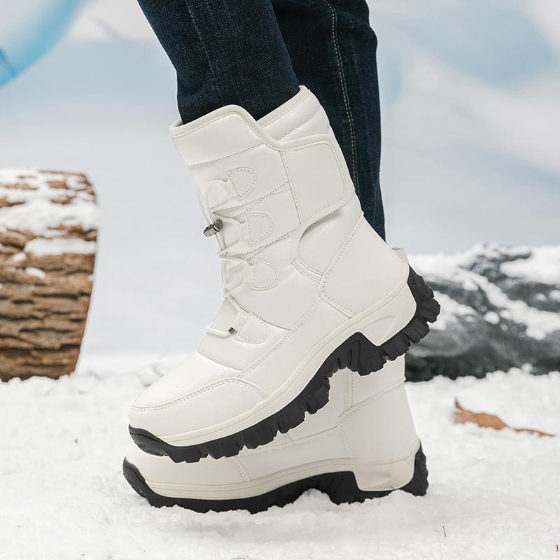 Women/Men's Snow Boots Mens Winter Boots Retro Combat Boots Anti Slip Wear-resistant Outdoor Boots Outdoor Waterproof Boots