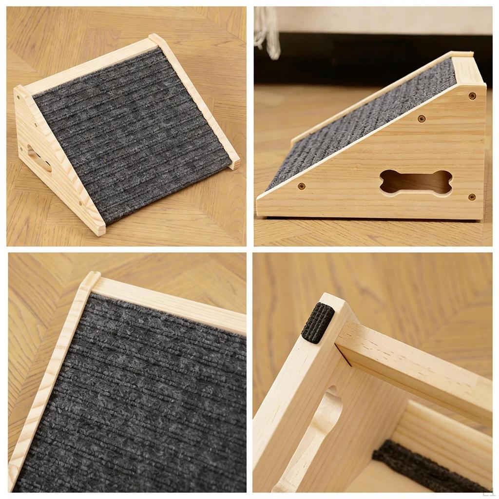 Haustierrampe Holz Zubehör Tragbar Vielseitig Leicht Ornament Klettertreppe für