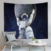 Funny Astronaut Tapestry Outer Space Tapestry Hold Up The Moon Tapestry Home Living Room Bedroom Dorm Wall Hanging Decor Blanket