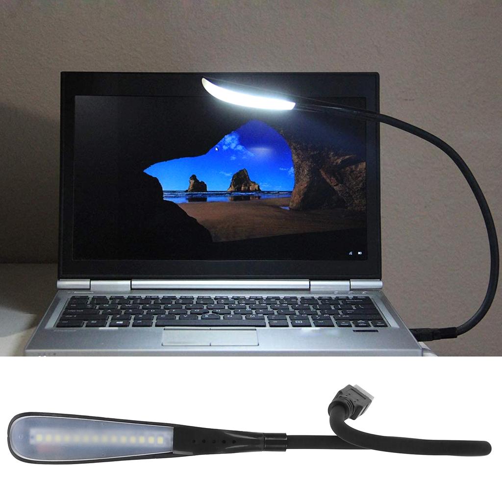 USB Reading Light 14LED Night Lamp Adjustable Brightness Flexible W/Touch Switch for Laptops Desktop