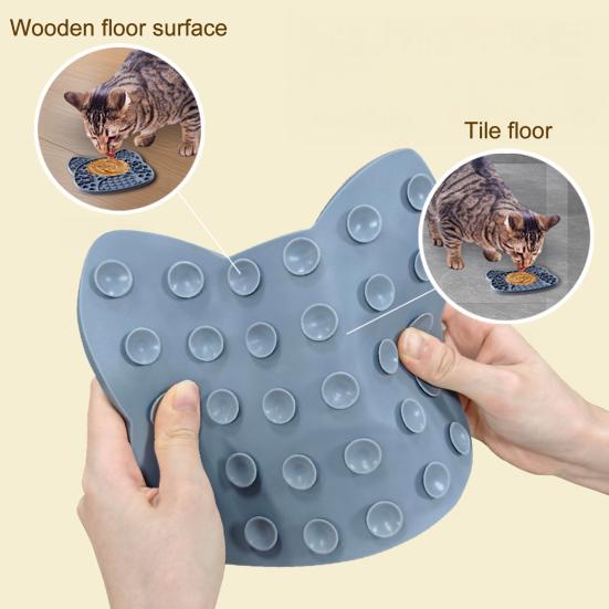 Silicone Dog Lick Mat with Suction Cup, Peanut Butter Licking Mat for Dogs Cats, Anti-Slip Pet Slow Feeder Bowl Lick Pad