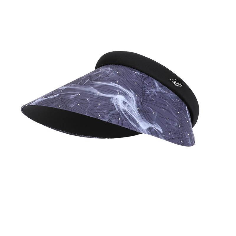 Summer Outdoor Sun Hat, Women's Shiny Diamond Large Brim, Empty Top Hat, Versatile, Small Face, Sun Protection Hat