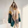 New versatile color matching love thickened imitation cashmere scarf sweet shawl air-conditioned room thermal blanket outside women