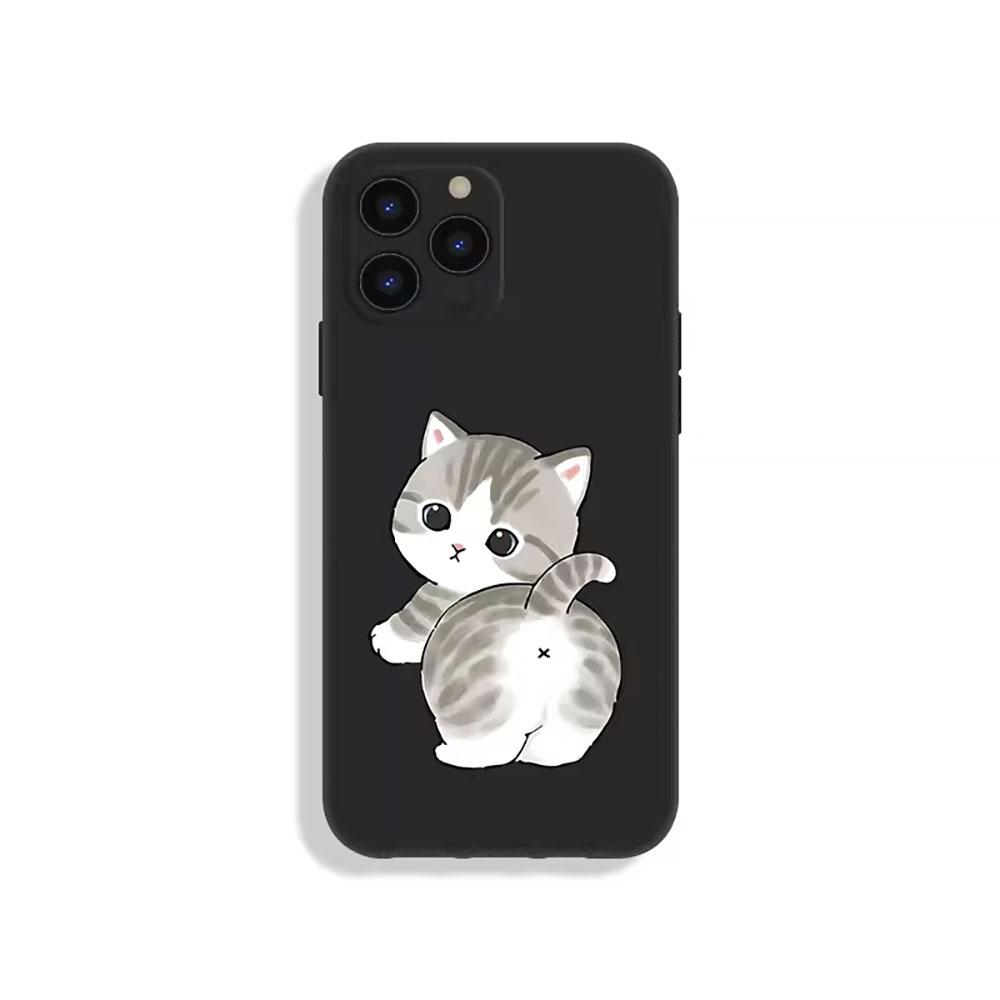Cartoon Animal Cat Couple Paired Phone Case for IPhone 16 15 14 13 12 11 Pro MAX Mini SE XS X 7 8Plus Soft Silicone Cover Fundas