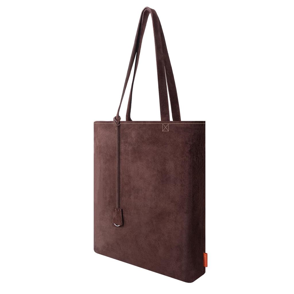 COGURE COSTA Tote Bag, Genuine Leather Suede, Men's and Women's, Shoulder Bag, Handbag, A4 Size, Bottle Holder, Strap, Lightweight, Stylish, Popular