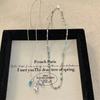 Women's Blue Cubic Pearl Rabbit Color Bead Necklace
