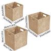 Hand Woven Foldable Storage Box Square Sundries Organizer Imitation Rattan Basket  Picnic
