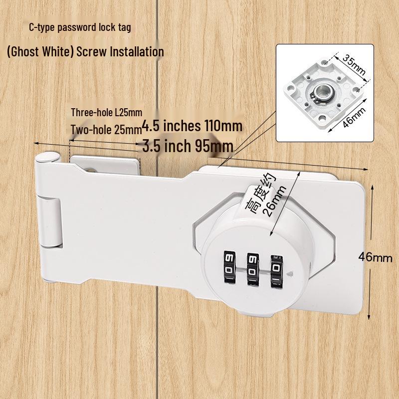 Three-Digit Multi-Purpose Mechanical Password Lock for Cabinets and Drawers