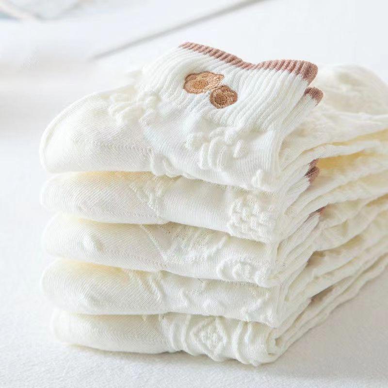 5 Pairs/set Cartoon Casual Breathable Spring Summer Autumn Women Girl Invisible Ankle Low Tube Boat Socks Boat Socks