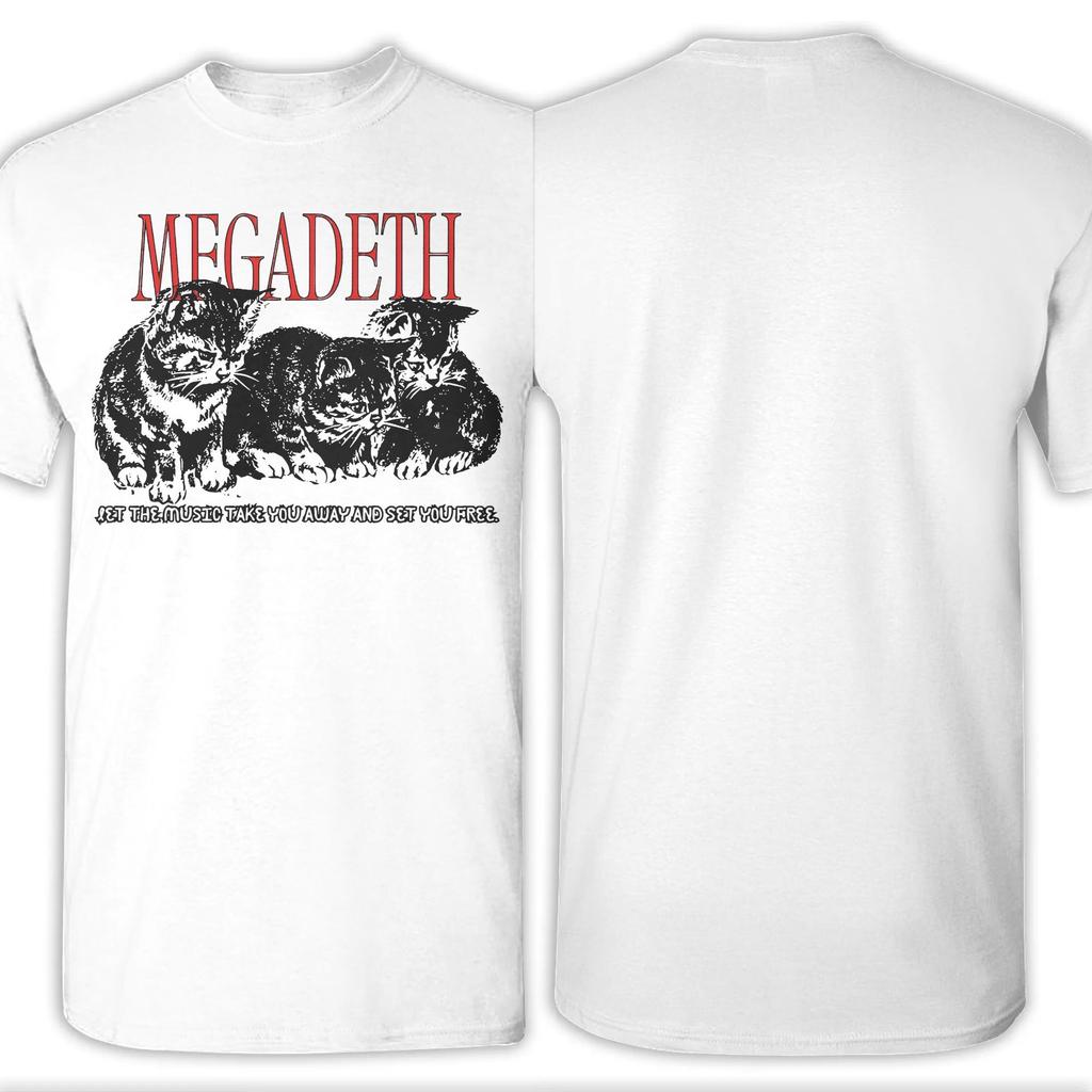 Heavy Metal Megadeths Men T Shirt  Vintage Tees Short Sleeve Round Collar T-Shirts 100% Cotton Summer Clothing
