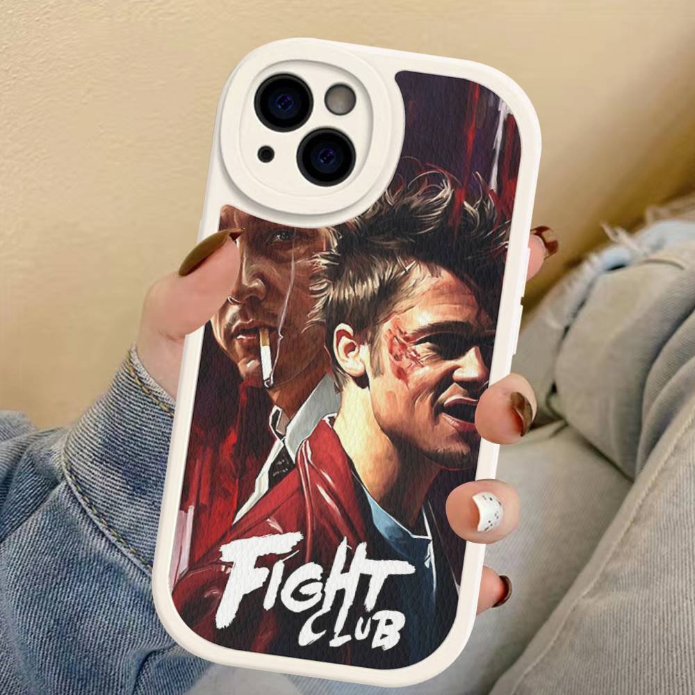 M-Movie F-Fight Club Phone Cover For IPhone 16 15 14 13 12 11 Pro Max Plus Leather Soft Case iPhone 14