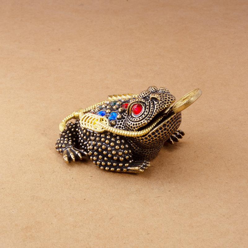 Feng Shui Toad Money Lucky Fortune Wealth Chinese Frog Toad Coin Home Office Decoration Lucky Gifts Tabletop Ornaments