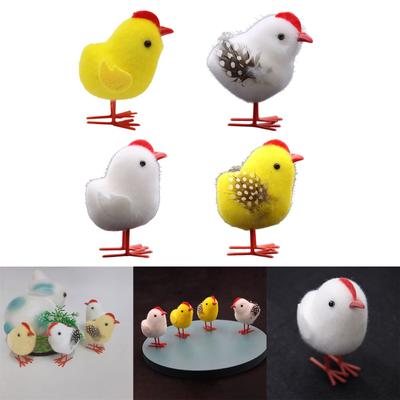 Toy Chick Cute Handmade Chicken Easter Desktop Decor Festive Photo Props for Home Desk Table Shelf Decor Ornaments