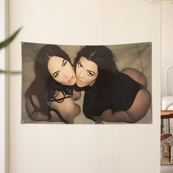 Home Garden Decorative Flag Outdoor Hanging Flag with Brass Grommets Yard Banner Decoration for Garage Bedroom